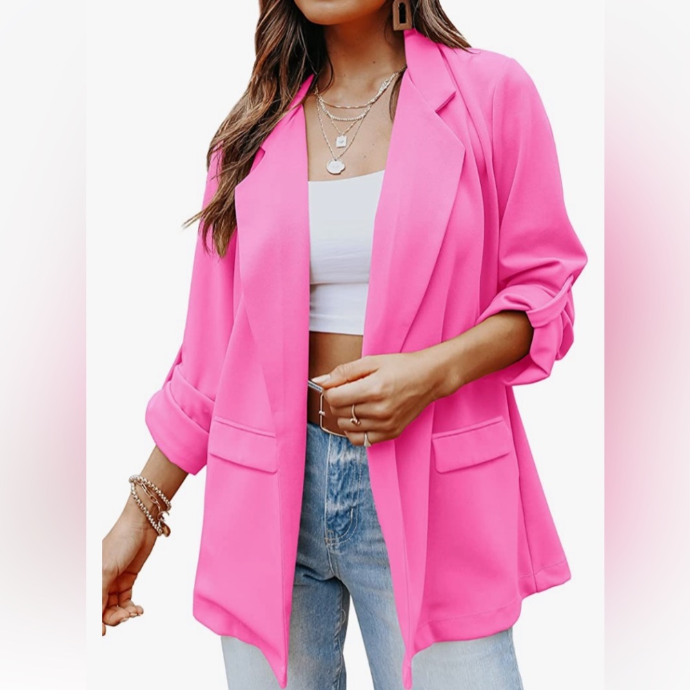 NWOT. Women’s Casual Blazers Long Sleeve Lapel Open Front Jacket with Pockets.
